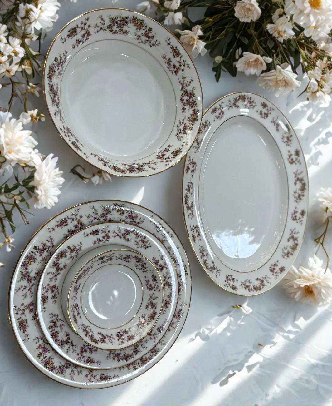 Dankotuwa Rose Garden 27 pcs Dinner Set