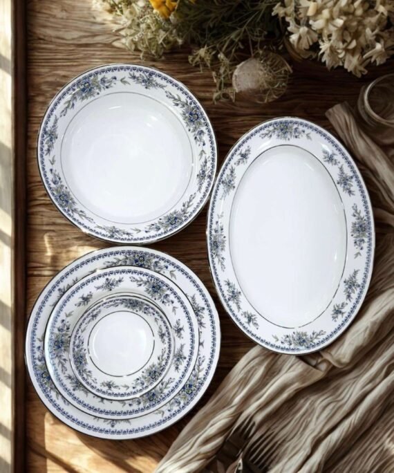 Dankotuwa Treasure Blue 21 pcs Dinner Set