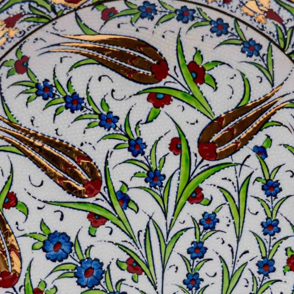 Gul Bahar - Gold plated Turkish wall plate - Image 3
