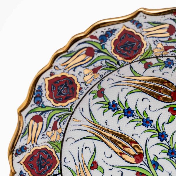 Gul Bahar - Gold plated Turkish wall plate - Image 4