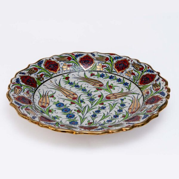 Gul Bahar - Gold plated Turkish wall plate - Image 2