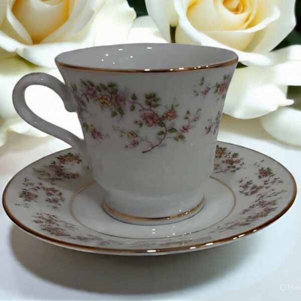 Dankotuwa Rose Garden Tea Cup and Saucer