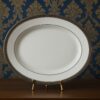 Dankotuwa Greek Key Platinum Oval Plate