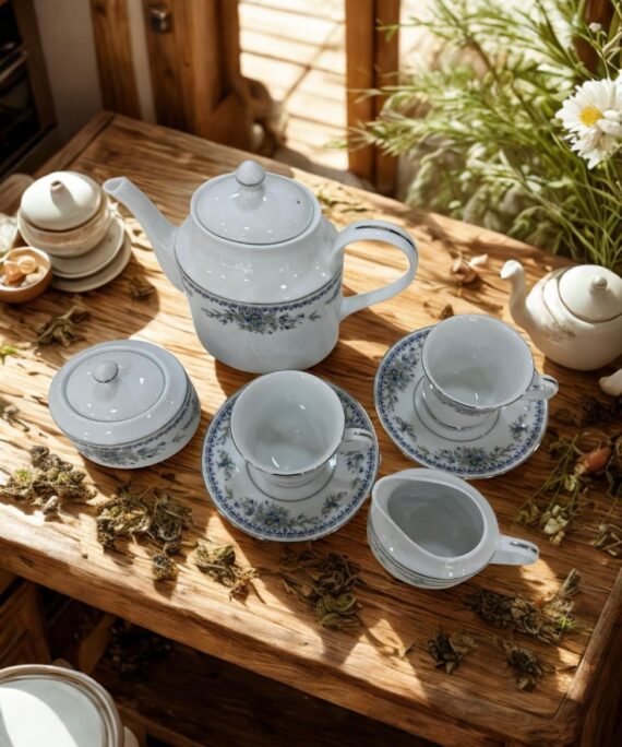 Dankotuwa Treasure Blue 17-Piece Tea Set