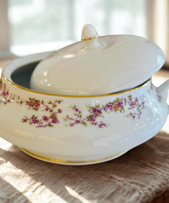 Dankotuwa Rose Garden Porcelain Casserole