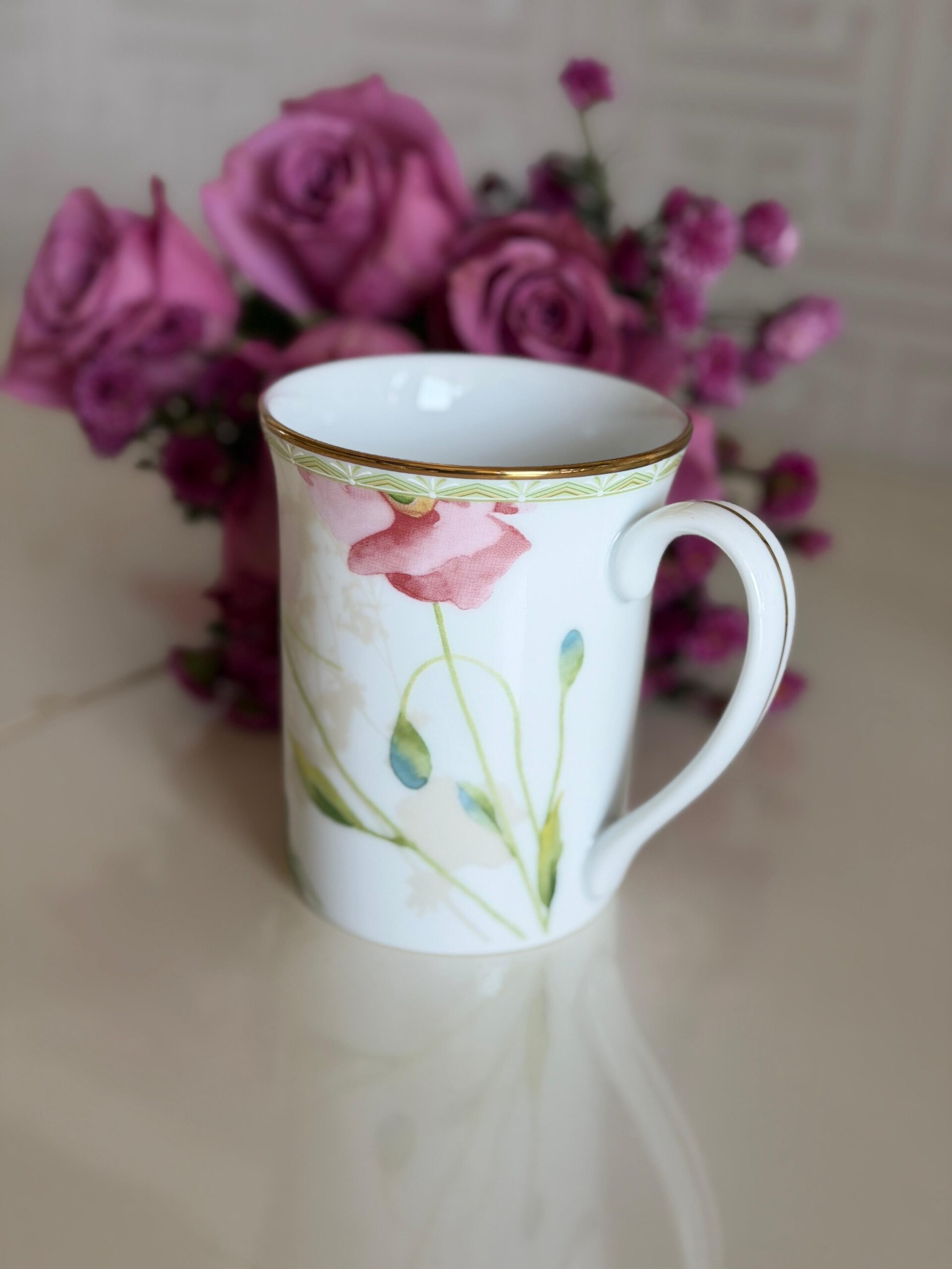 Noritake Poppy Place Mug | Floral Porcelain Mug
