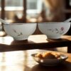 Dankotuwa Lasting Rose Soup Bowl Set – 12 Pieces | Porcelain Serveware