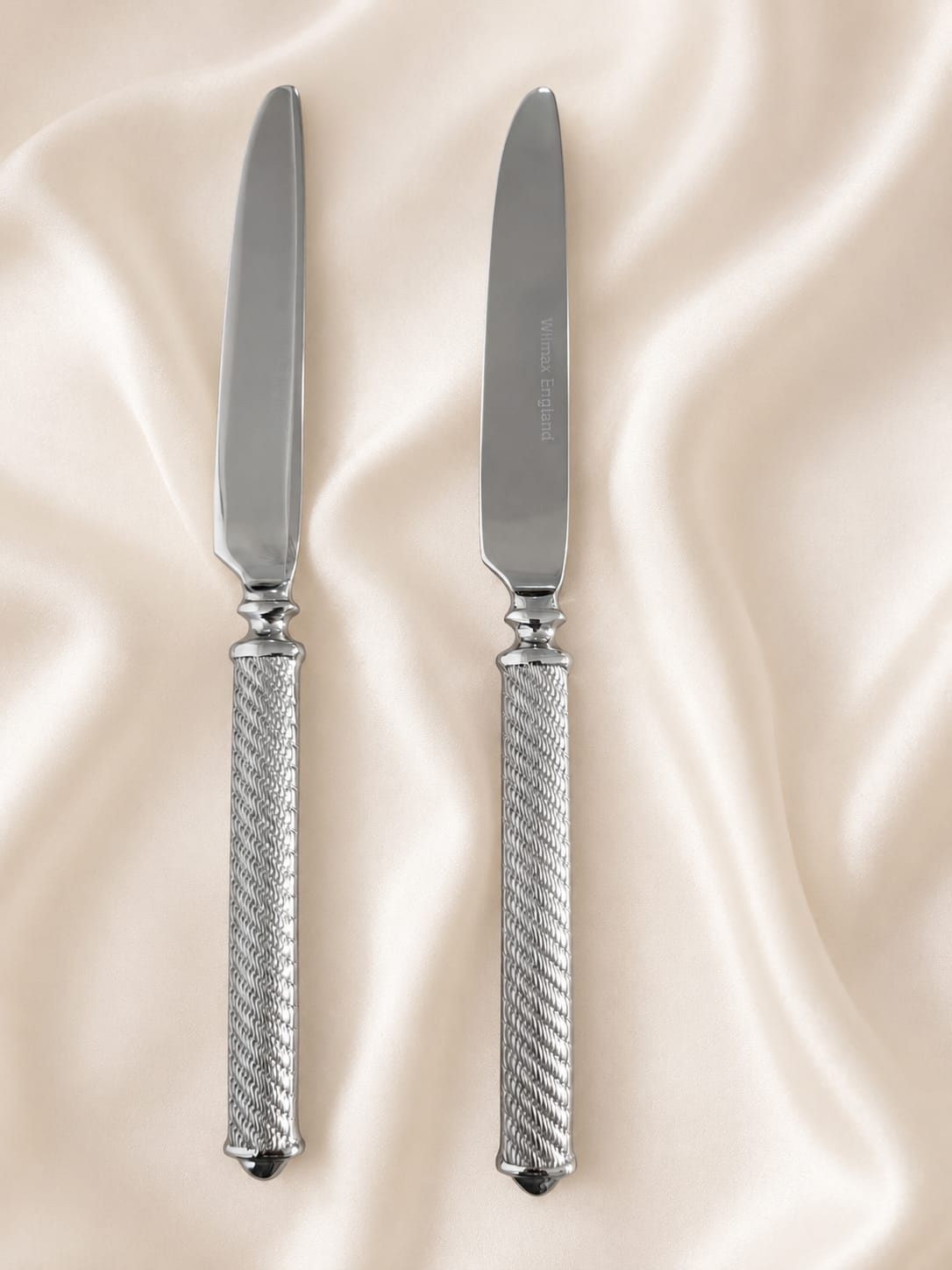 Wilmax Twist Dessert Knife Set – 4 Pieces | Premium Stainless Steel Cutlery