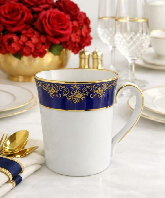 Noritake Lazurite Gold Mug | Premium Porcelain Mug