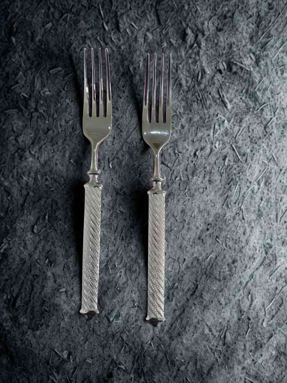 Wilmax Twist Dessert Fork Set – 4 Pieces