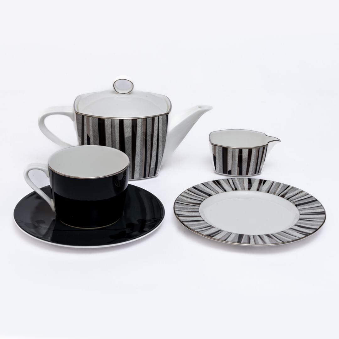 Buy Narumi Shagreen Black Tea Cup & Saucer (Set of 12 Piece)