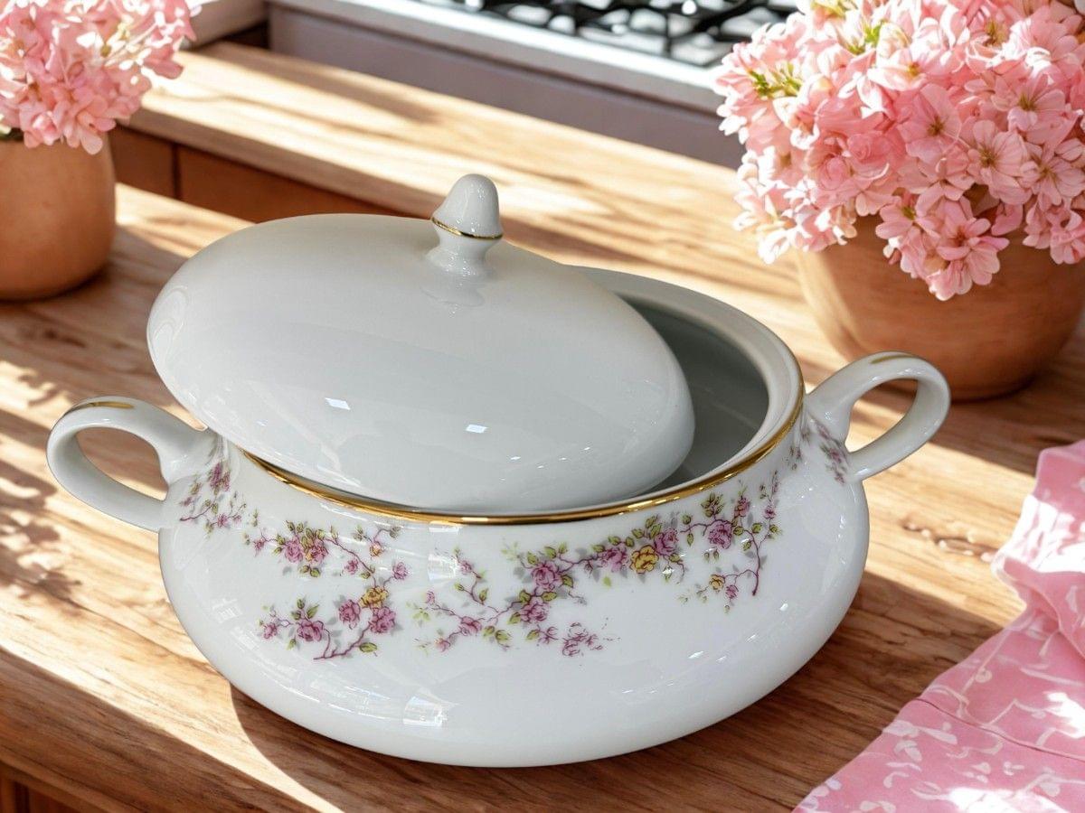 Dankotuwa Rose Garden Porcelain Casserole