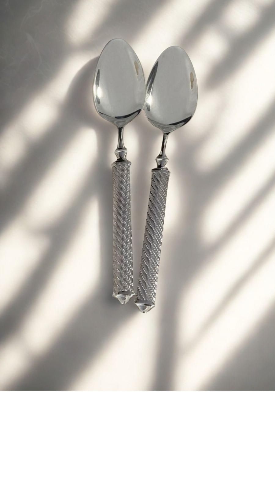Wilmax Twist Dessert Spoon Set – 4 Pieces | Premium Stainless Steel