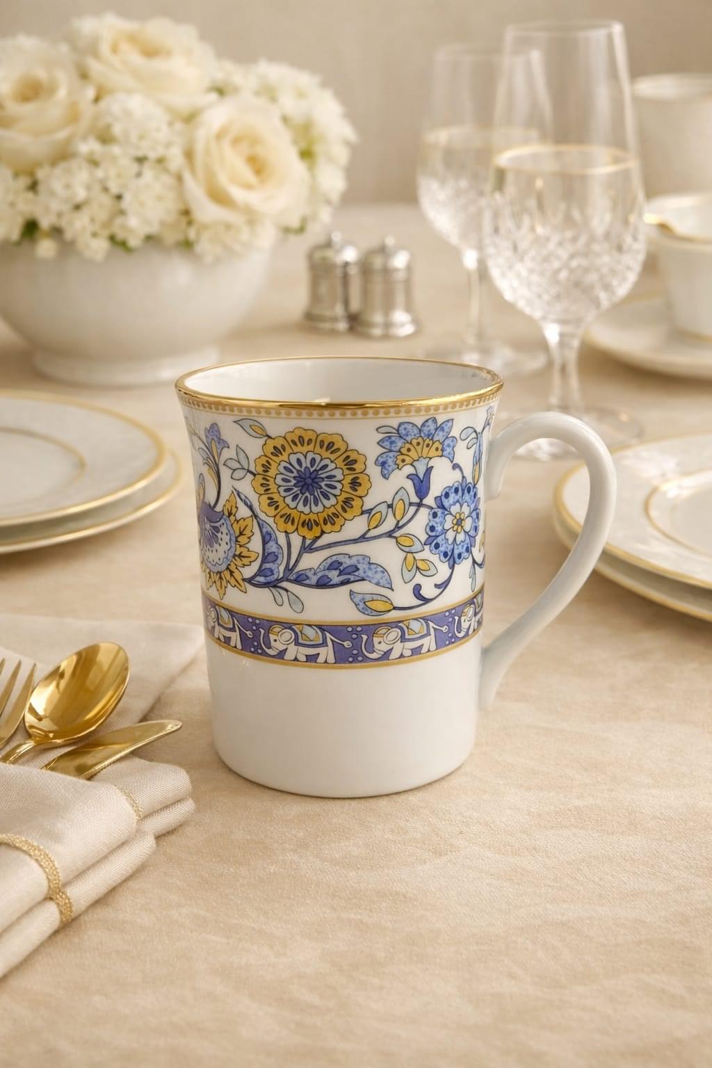 Noritake Tusker Blue Mug | Premium Porcelain Mug