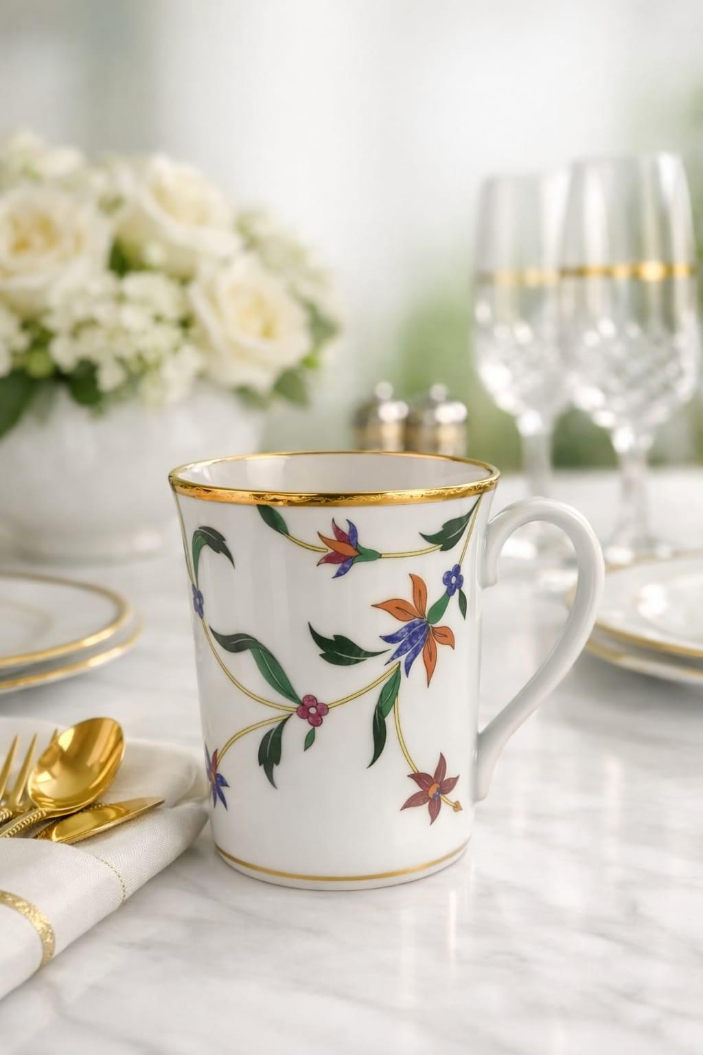 Noritake Bountiful Garden Mug | Premium Porcelain Mug