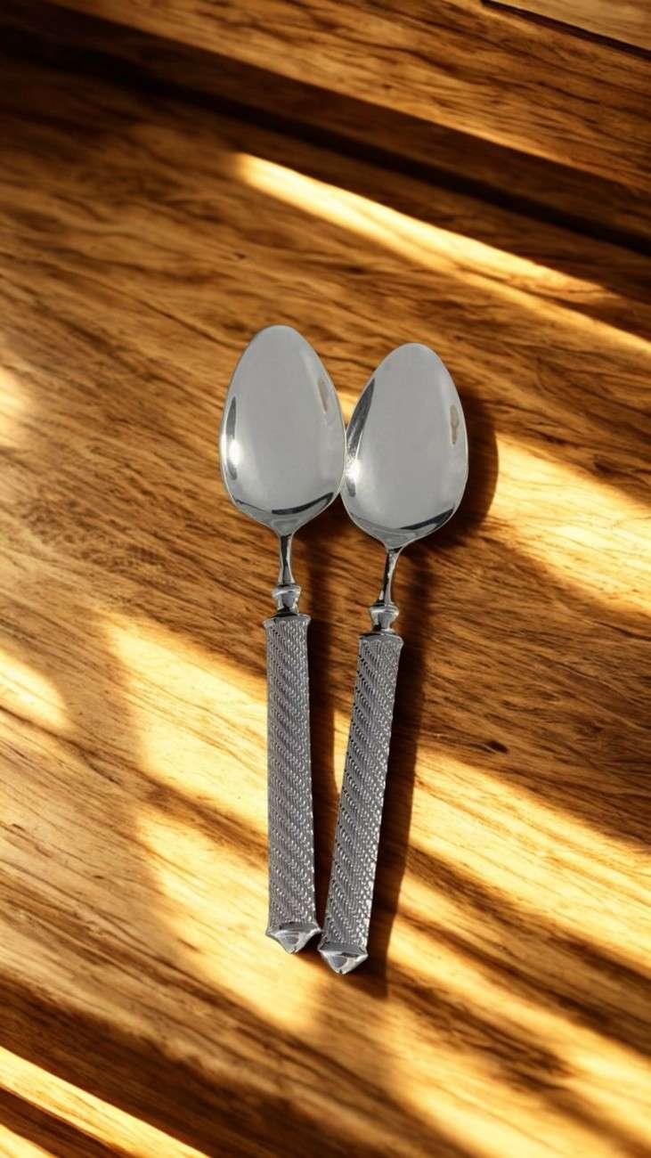 Wilmax Twist Dessert Spoon Set – 4 Pieces | Premium Stainless Steel