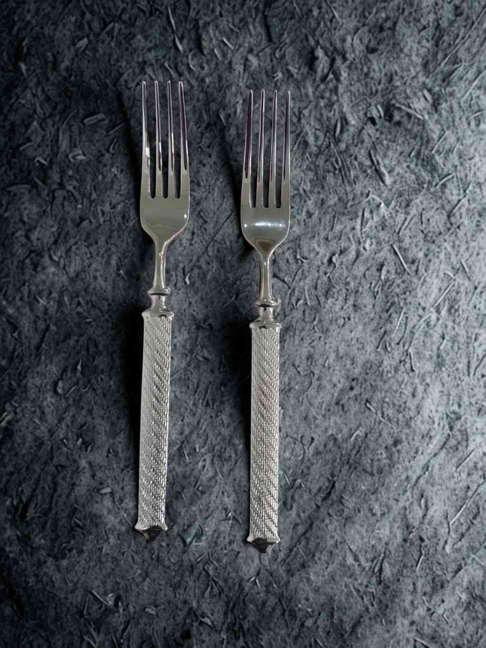 Wilmax Twist Dessert Fork Set – 4 Pieces