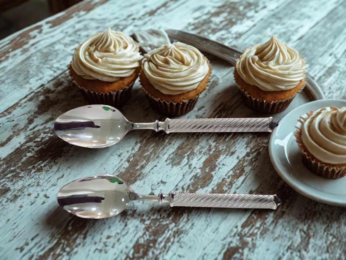 Wilmax Twist Dessert Spoon Set – 4 Pieces | Premium Stainless Steel Cutlery